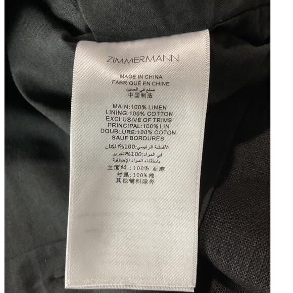 Zimmermann Embellished Black Crush Crop Top Size 0 / US 4 - Picture 7 of 7